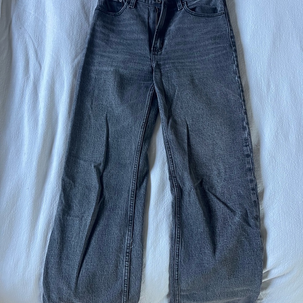 Abercrombie & Fitch High Rise Relaxed Jeans - Dark Gray
